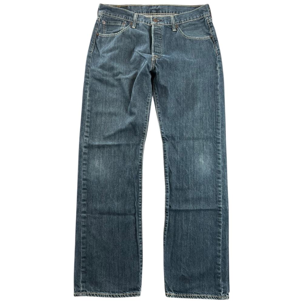 Levi’s 501 Original Fit Jeans Blue Straight Leg Button Fly Denim USA - 34x30